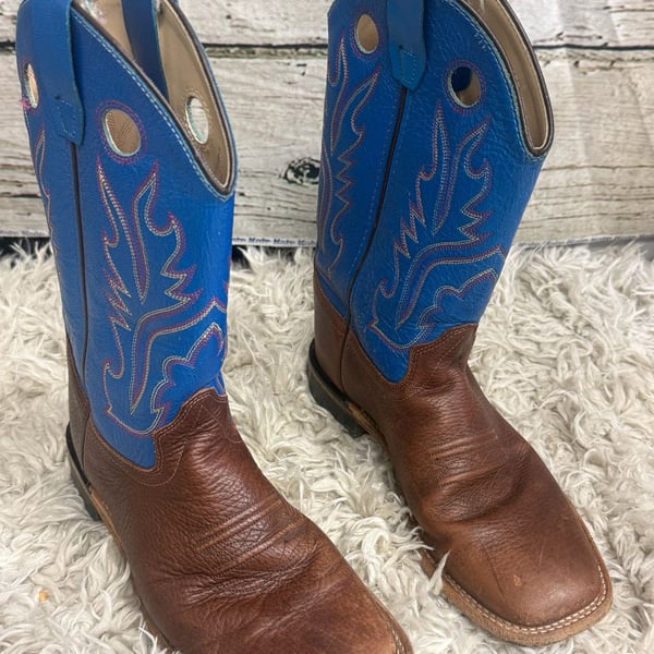 Cody James Western Boots Size 6-D Blue Brown