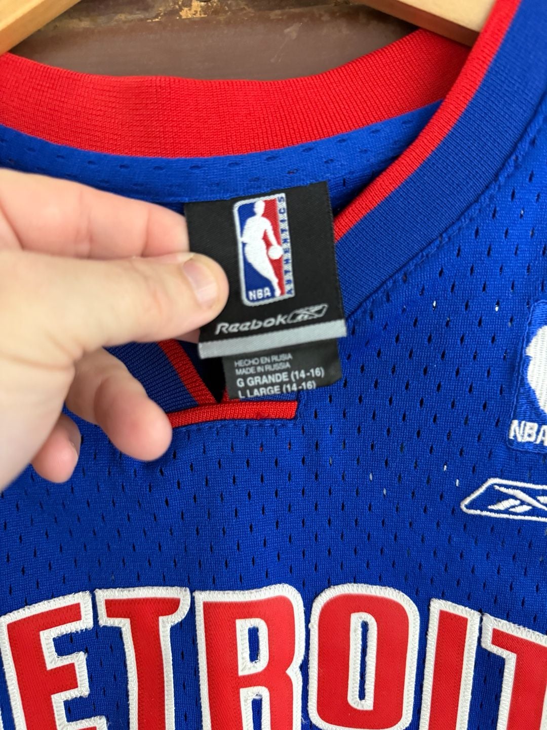 Reebok Detroit Pistons Rasheed Wallace 36 Jersey Size L (14-16) 3