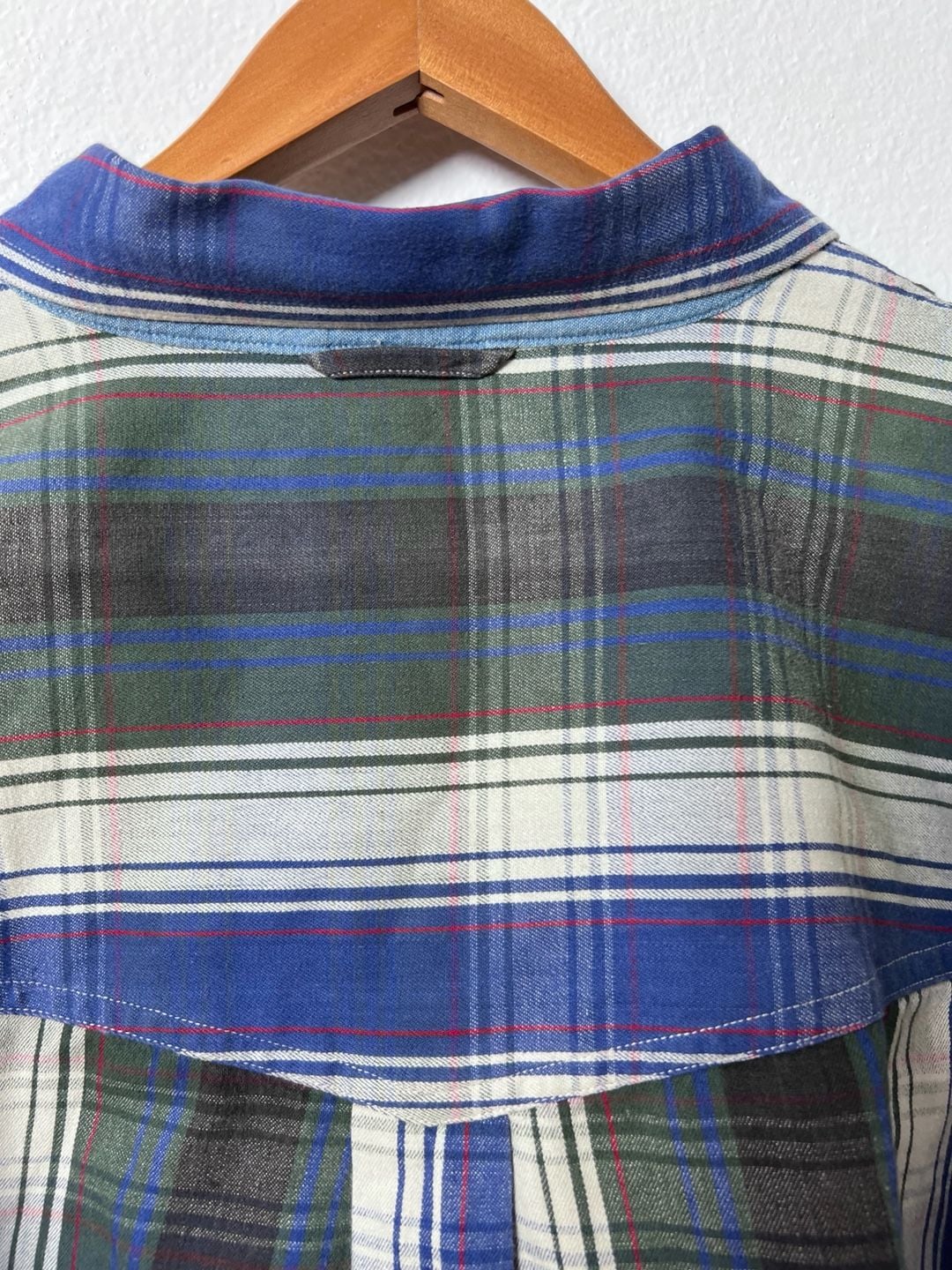 Roper Men’s Large Western Plaid Pearl Snap Look Long Sleeve Shirt Blue Green 11