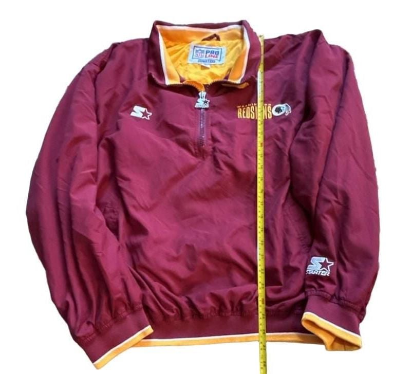 Starter Washington Redskins Size XL NFL Pro Line Quarter Zip Jacket 3