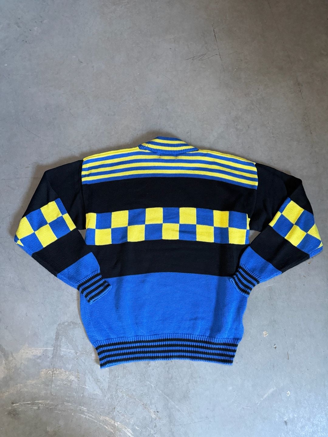 80s Aureus Sweater Checkered Knit Block 3