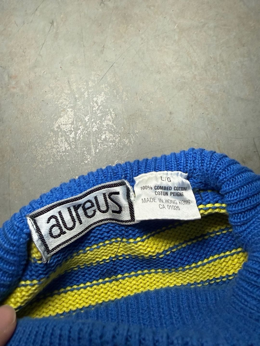 80s Aureus Sweater Checkered Knit Block 4