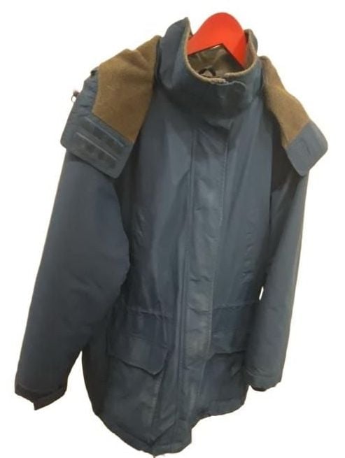 Lands End Squall Parka Size L 14 16 Blue Fleece Lined 3