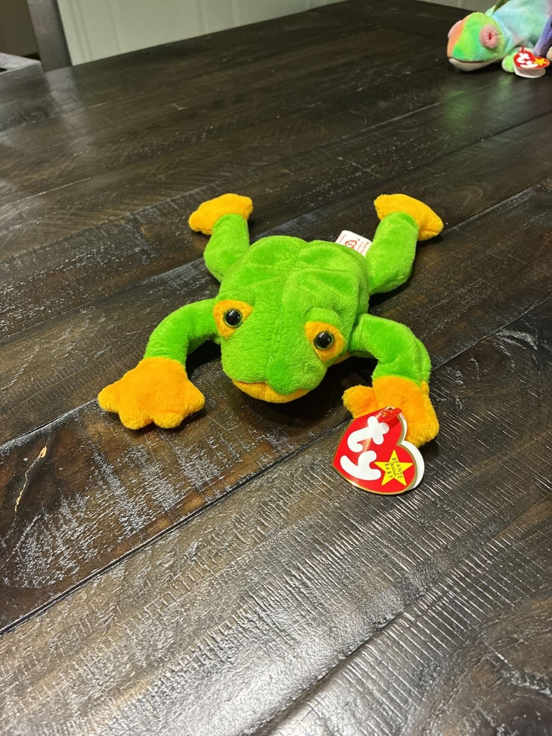 Ty Beanie Baby Smoochy The Frog Green Plush Stuffed Animal Vintage 1997 2