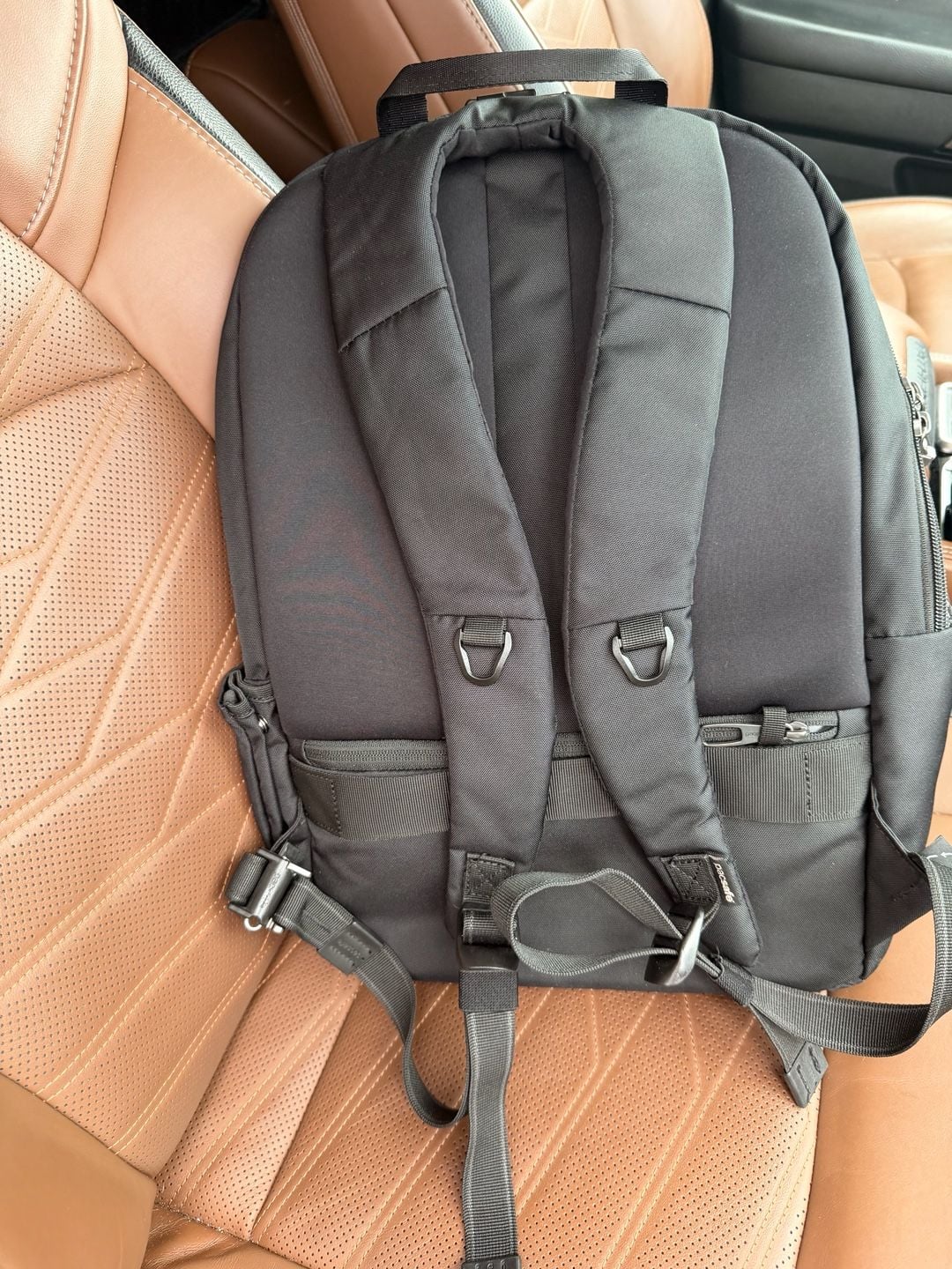 Pacsafe Anti-Theft Laptop Backpack Black Travel Work Bag 7