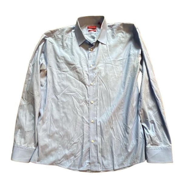 Hugo Boss Slim Line Dress Shirt Size XL Light Blue Long Sleeve