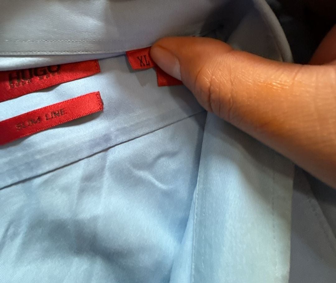 Hugo Boss Slim Line Dress Shirt Size XL Light Blue Long Sleeve 4