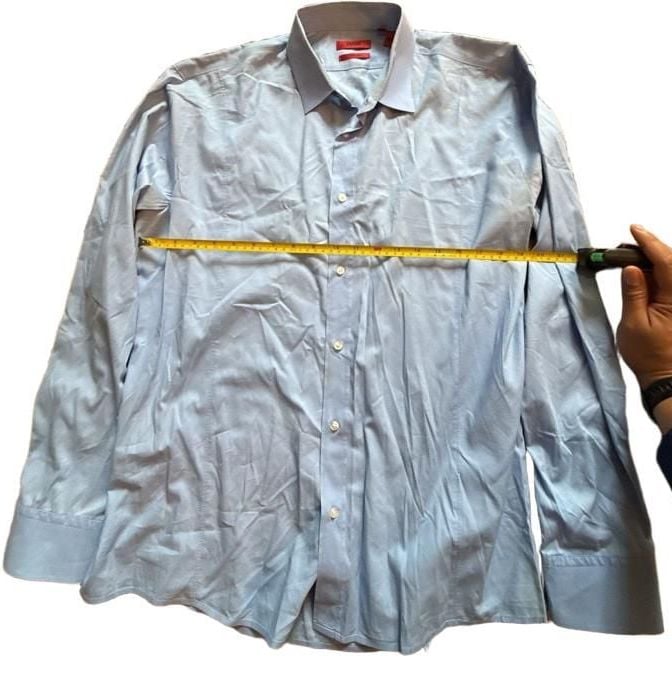 Hugo Boss Slim Line Dress Shirt Size XL Light Blue Long Sleeve 8