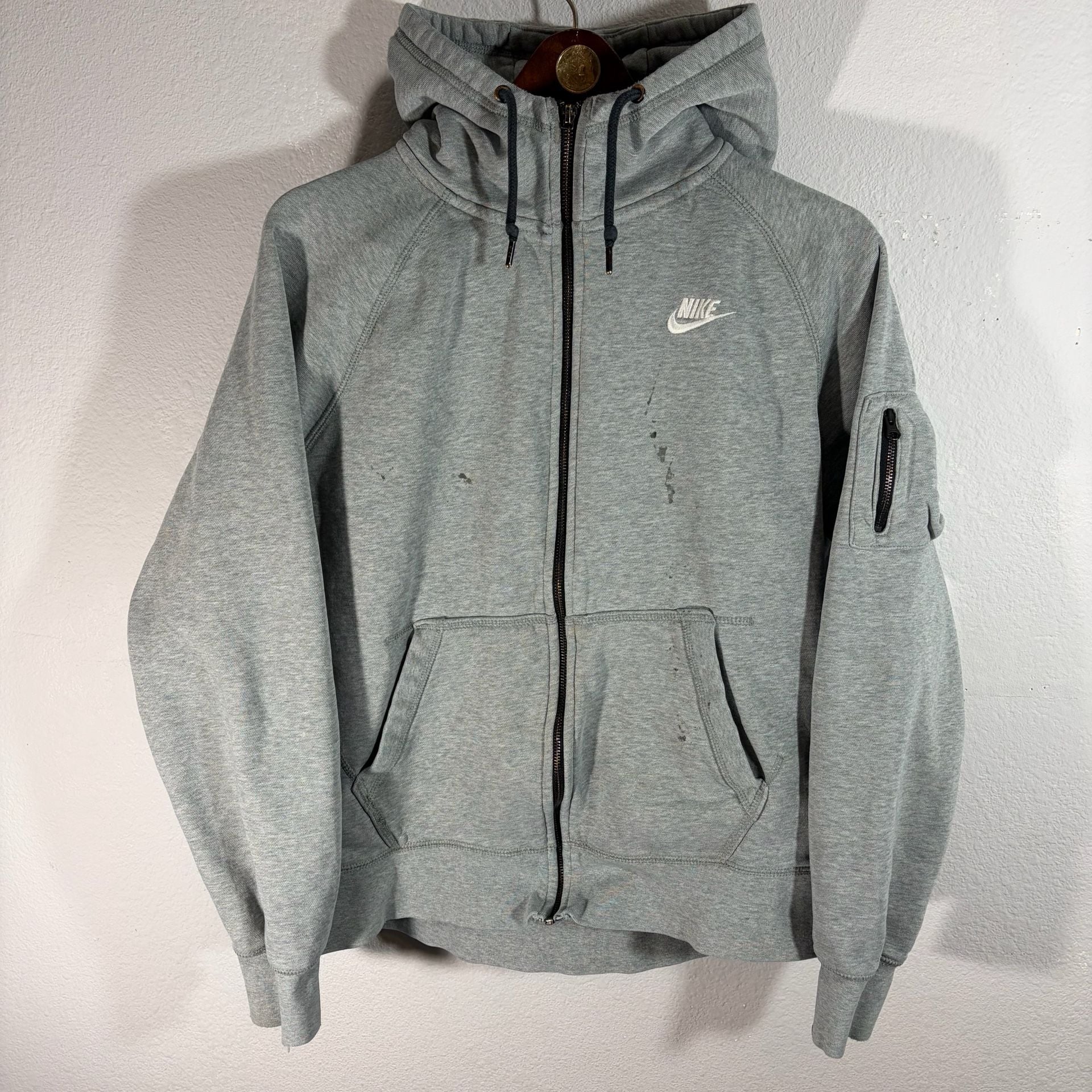Grey Nike Full Zip Hoodie Size L G 2