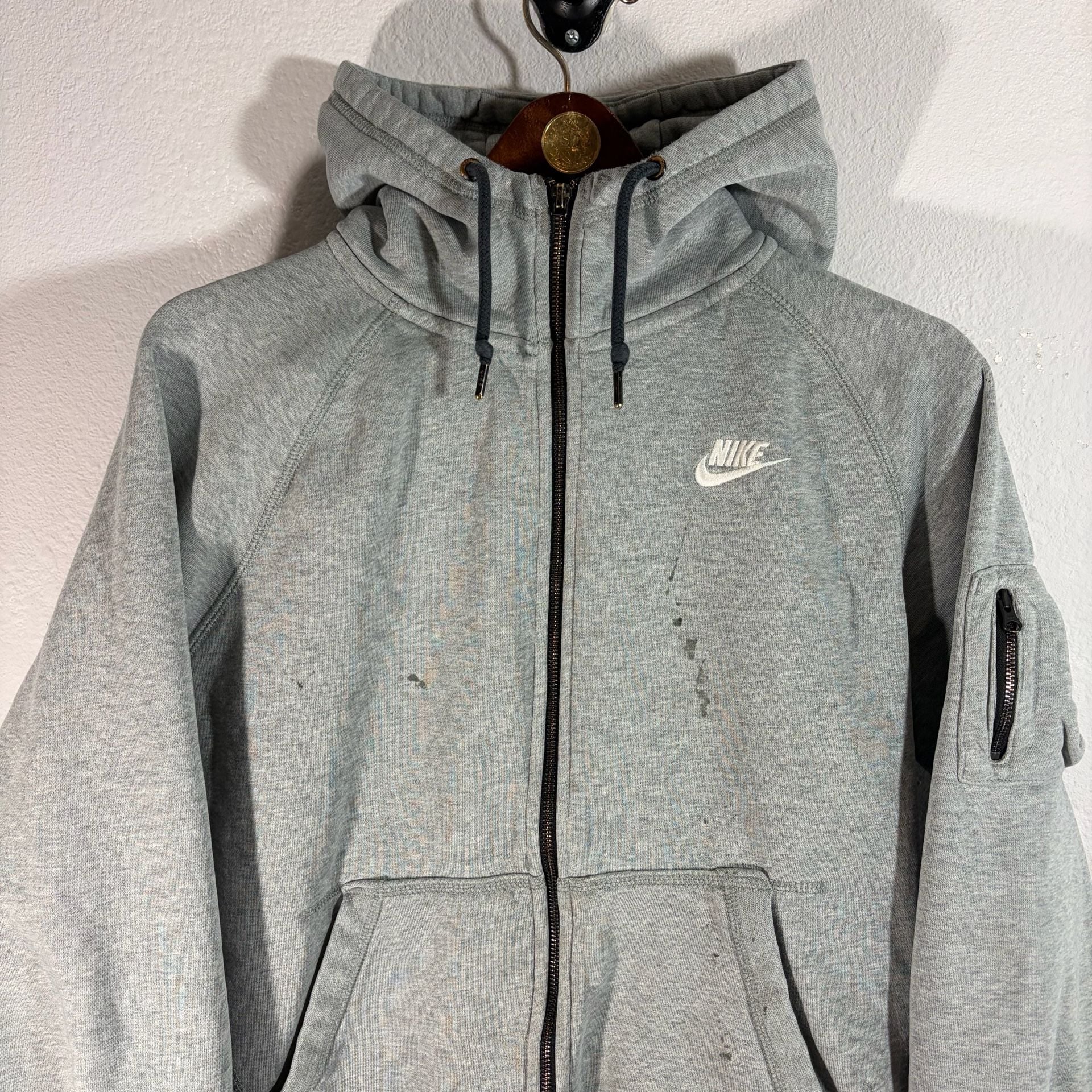 Grey Nike Full Zip Hoodie Size L G 3
