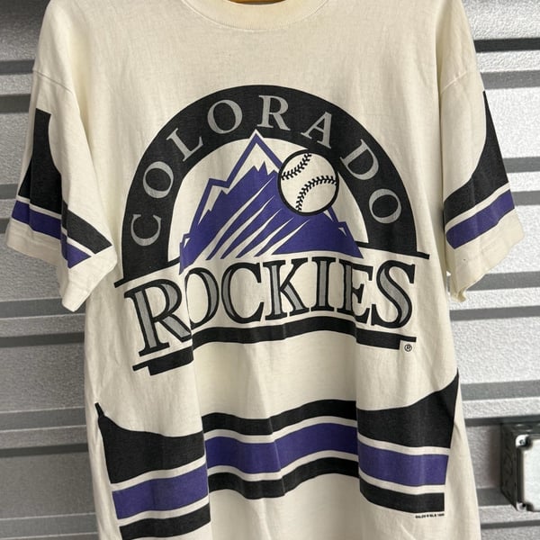 Pro Player Colorado Rockies T-Shirt Size Large Vintage 1996 MLB Baseball