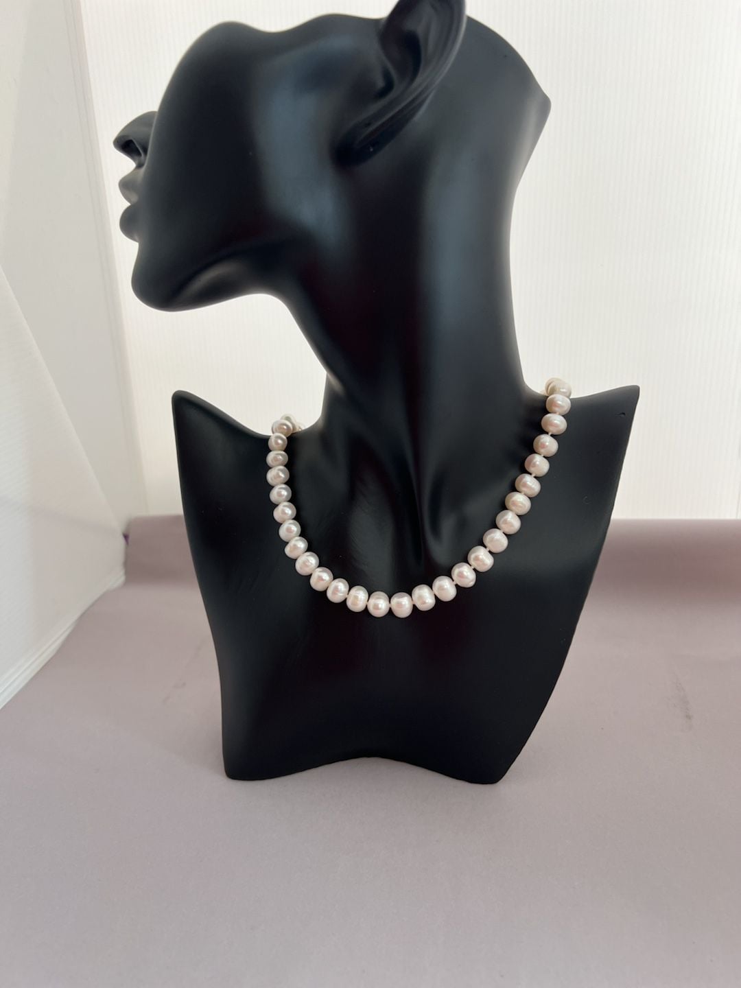 Unbranded Cultured Freshwater Pearl Necklace White Ball Clasp 6