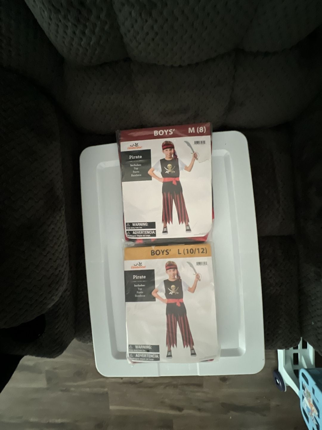 Way To Celebrate Pirate Costume Size M 8 and Size L(10/12) 1