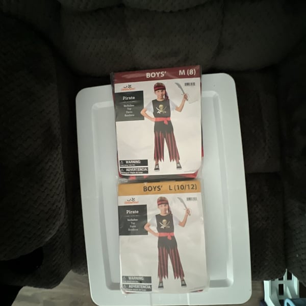 Way To Celebrate Pirate Costume Size M 8 and Size L(10/12)