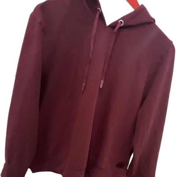 DKNY Waffle Hoodie Size X-Large Maroon (NEW WITH TAGS / NWT)