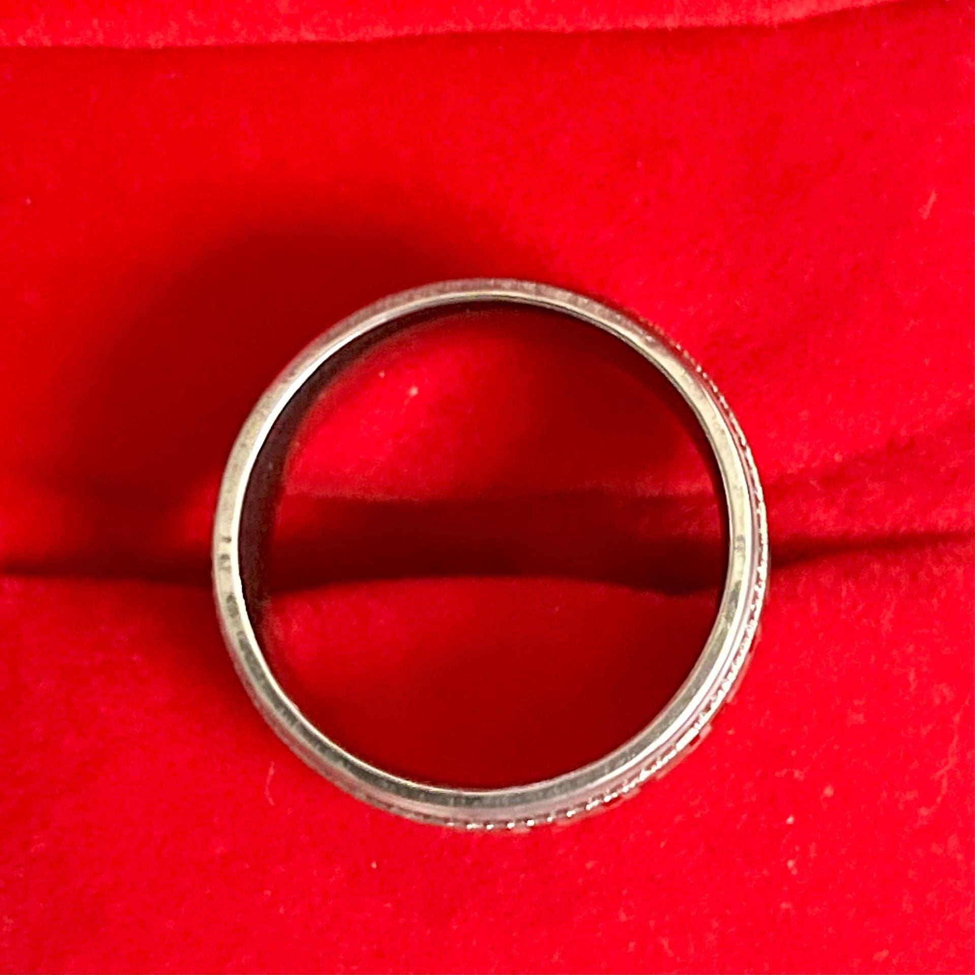 Tungsten Greek Key Design Polished Finish Titanium Silver 6mm Unisex Band Size 9 6