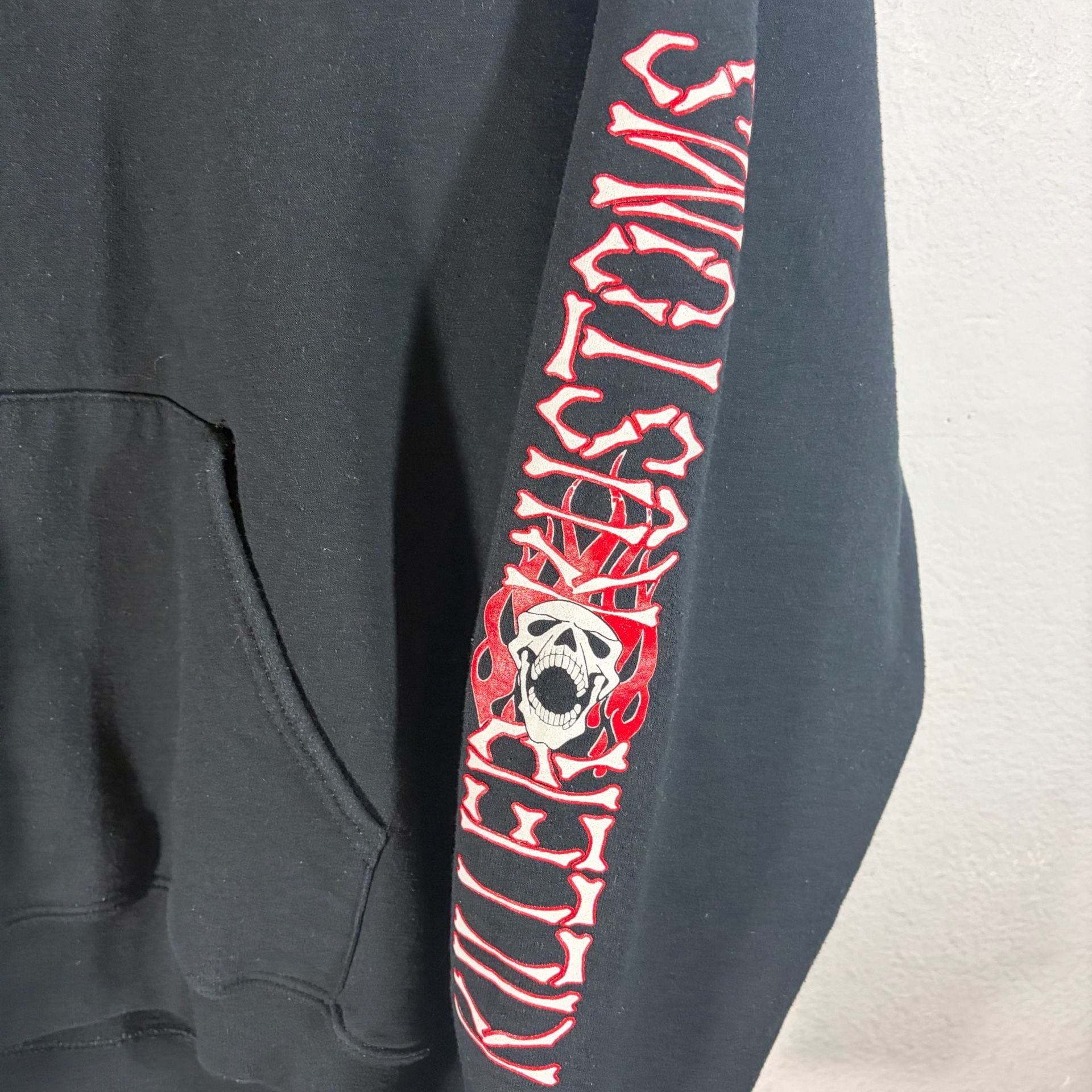 FIRE Skull and Cross bones Killer Kustoms Hoodie 3