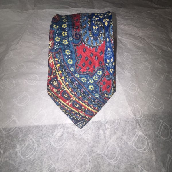 Brioni Silk Paisley Tie Multi-Color 3.75 x 61