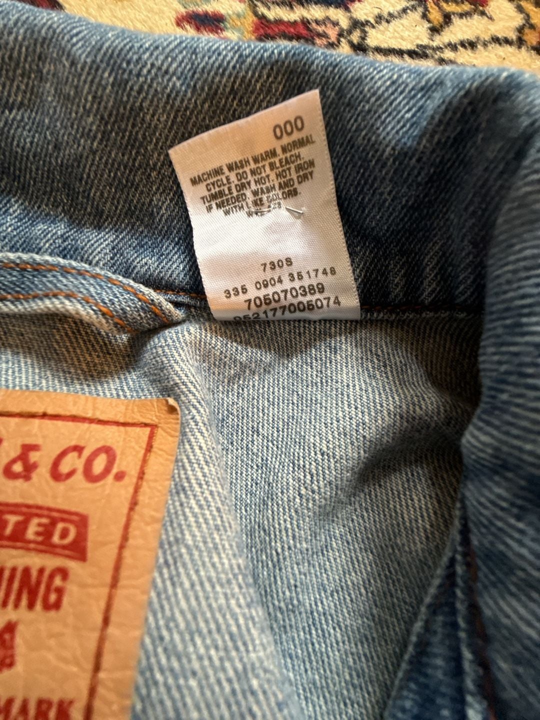 Levi's 70507 Denim Trucker Jacket Size M Blue Cotton 4