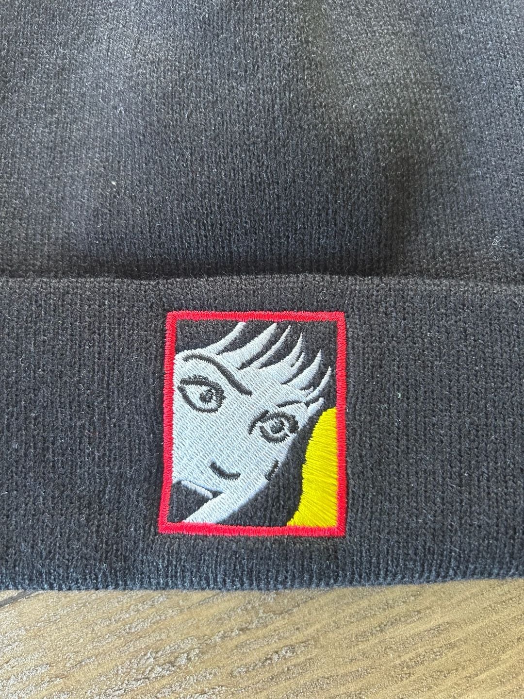 Junji Ito Collection Embroidered Patch Beanie Black NWOT 3