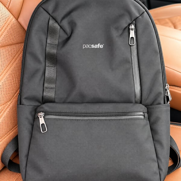 Pacsafe Anti-Theft Laptop Backpack Black Travel Work Bag