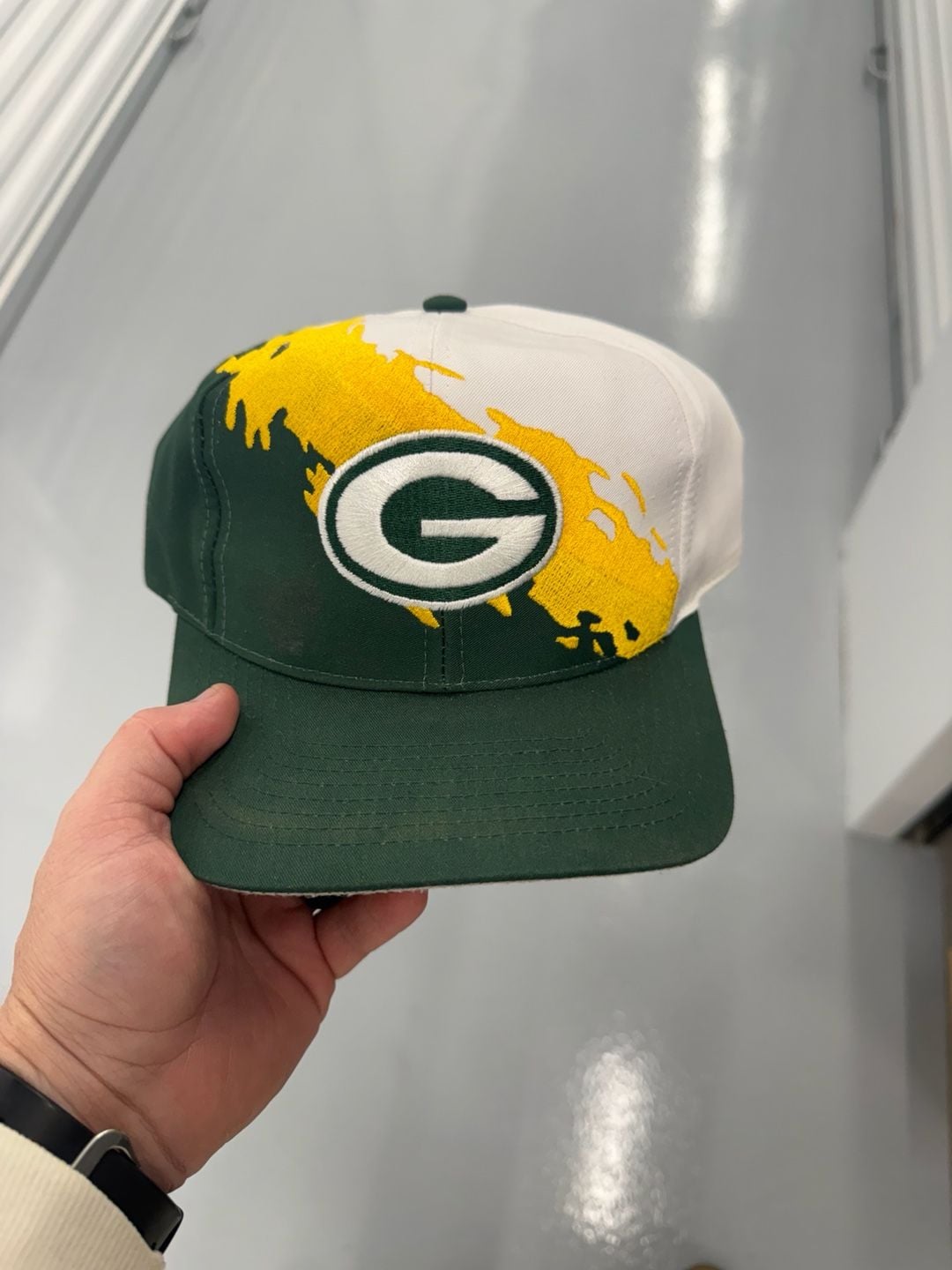 Logo 7 Green Bay Packers Snapback Hat One Size Vintage NFL Cap Splash 2