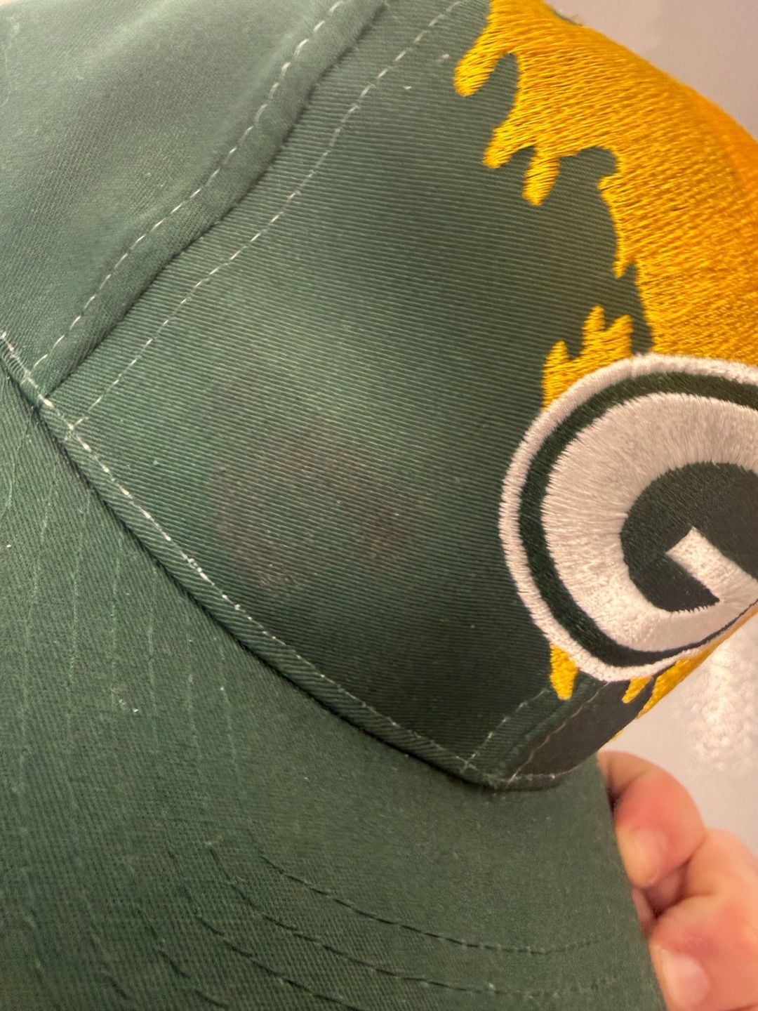Logo 7 Green Bay Packers Snapback Hat One Size Vintage NFL Cap Splash 7