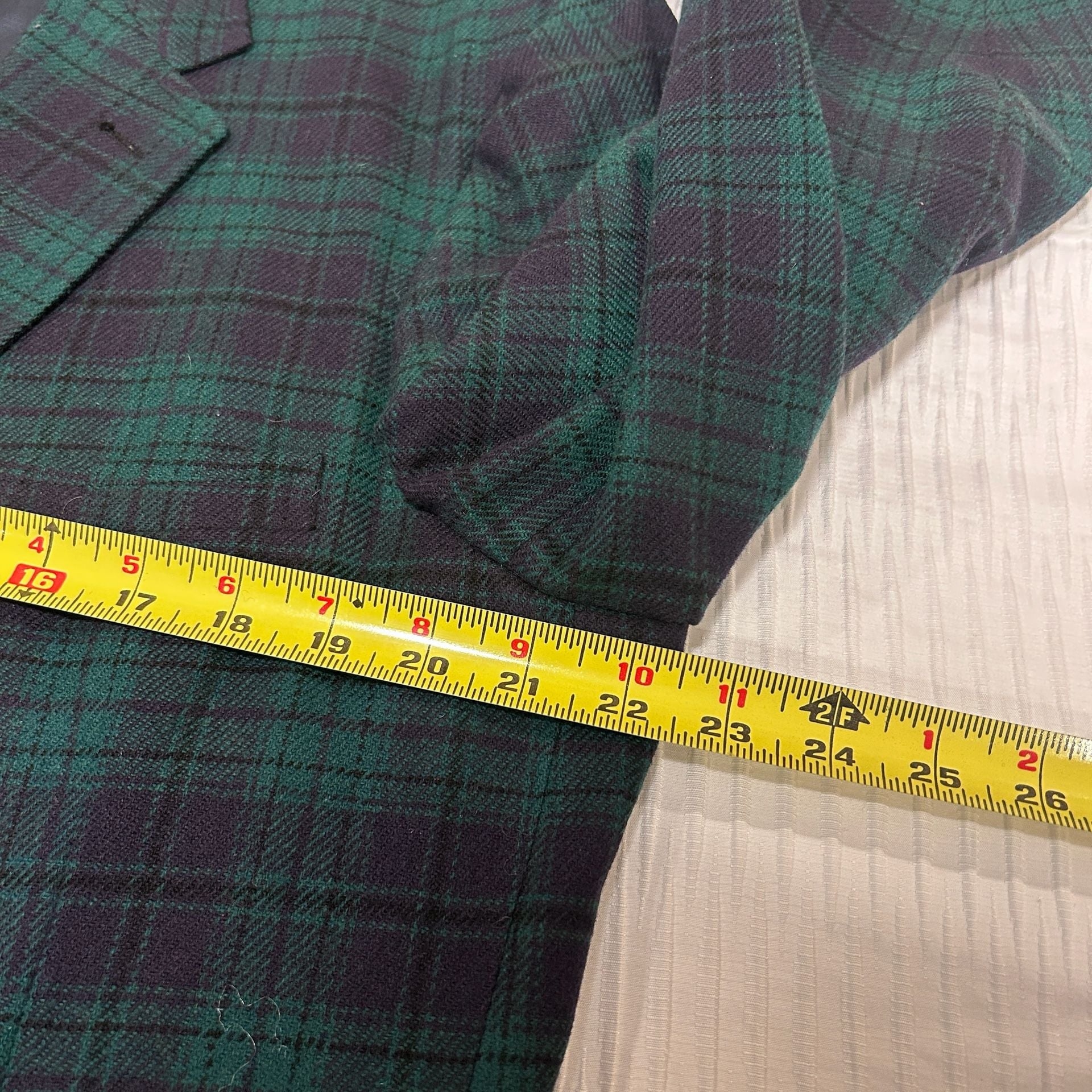 Custom Tailored Cricketeer Tartan Plaid Sport Coat Green Navy 8