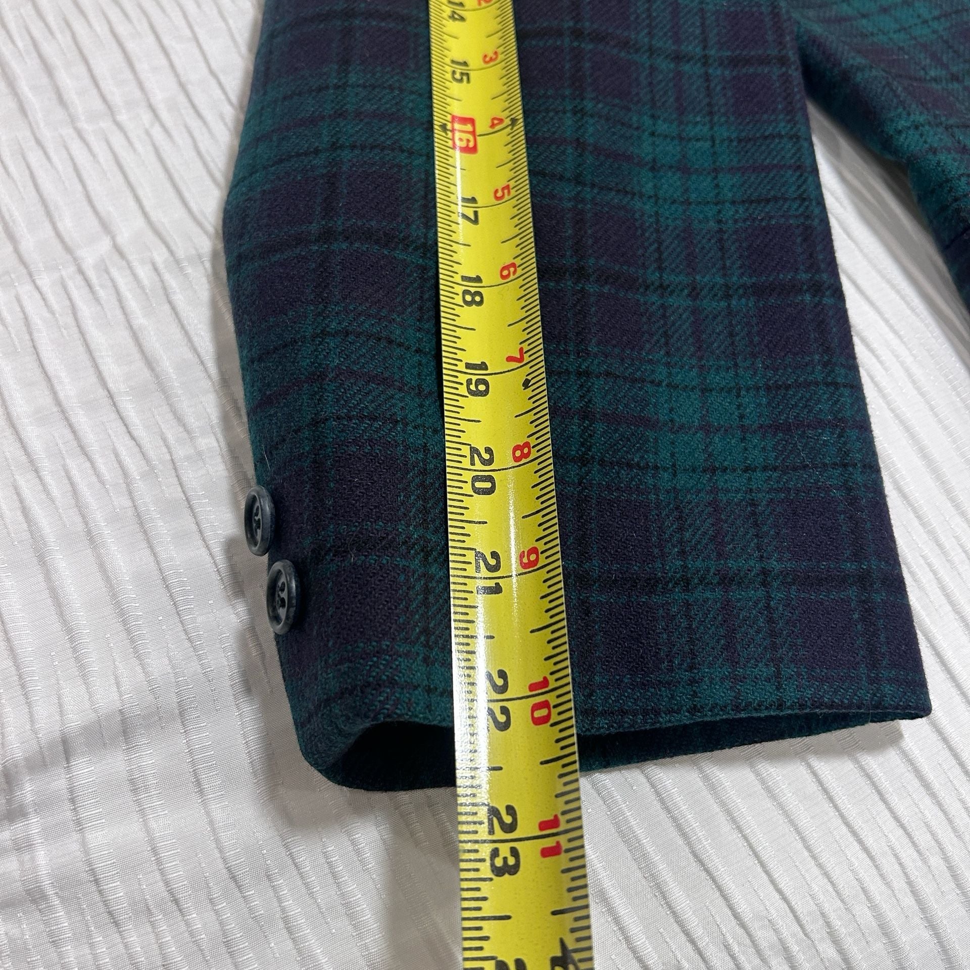 Custom Tailored Cricketeer Tartan Plaid Sport Coat Green Navy 9