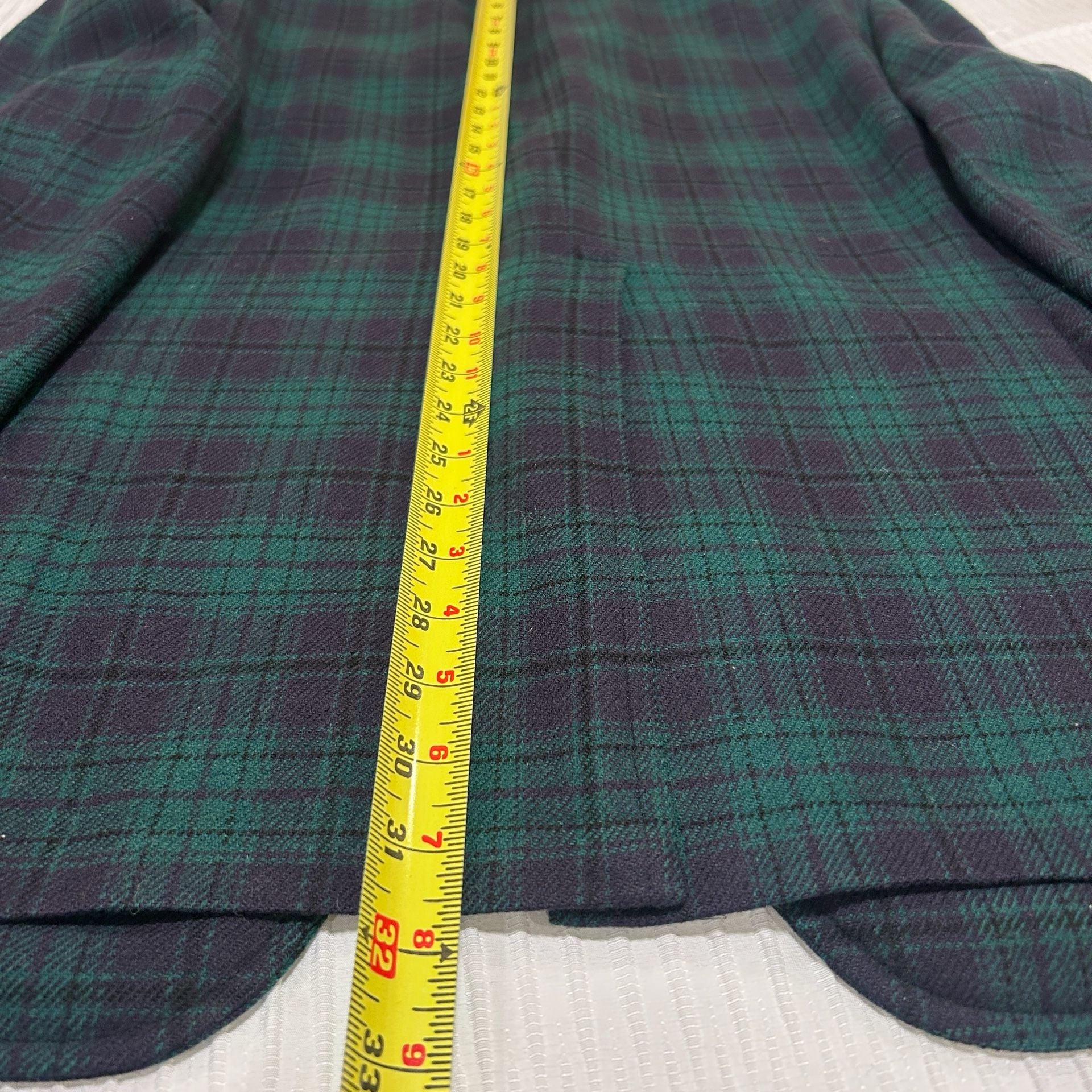 Custom Tailored Cricketeer Tartan Plaid Sport Coat Green Navy 10