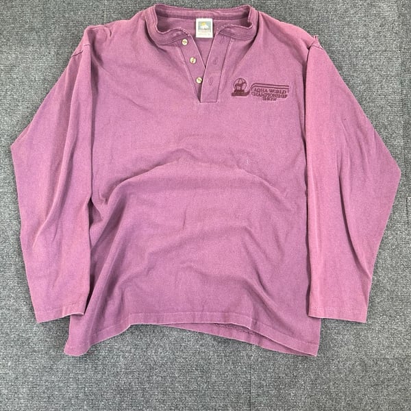 Cotton Deluxe AQHA World Championship Show Henley Size L Purple