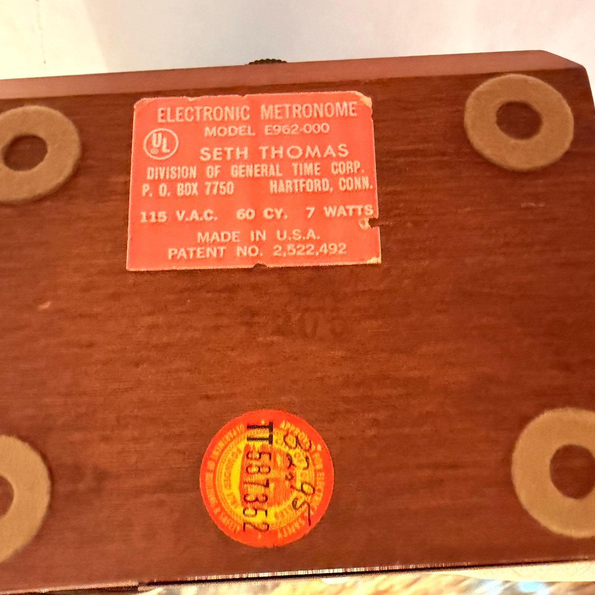 Seth Thomas Electronic Metronome Vintage Wood 7