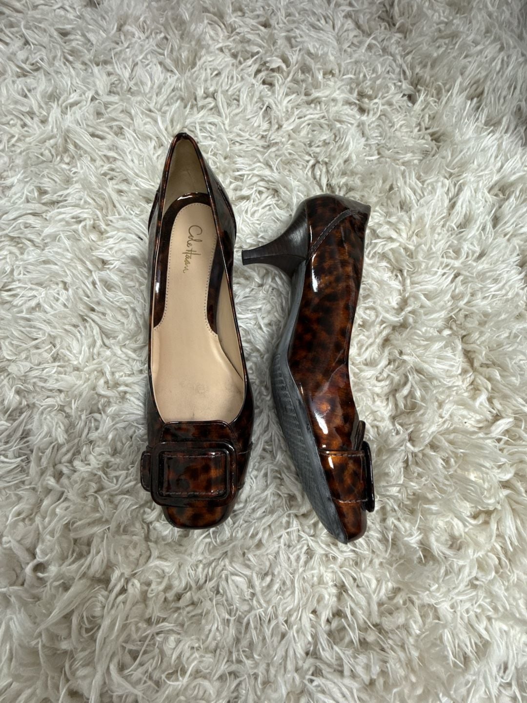 Cole Haan Size 7 Sydney Pump Tortoise Patent 2