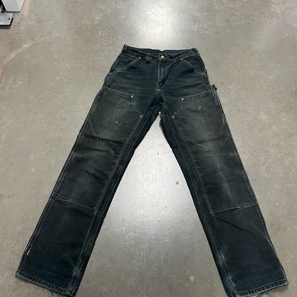 Carhartt B01 Double Knee Work Pants Size 29x31 Black Faded