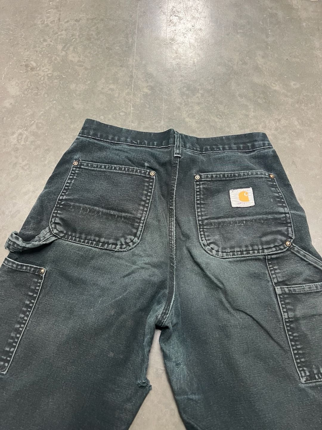 Carhartt B01 Double Knee Work Pants Size 29x31 Black Faded 7