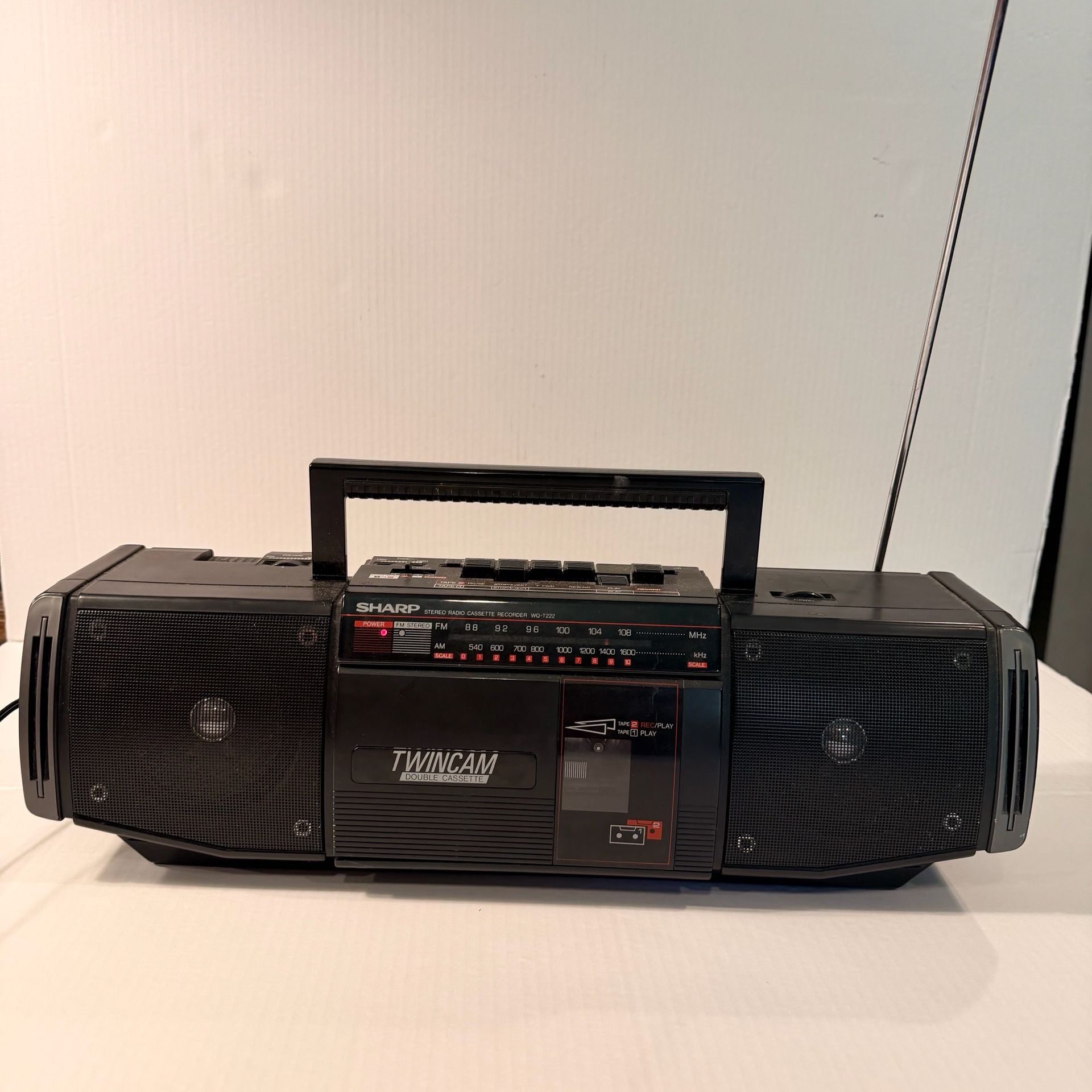 Sharp Wq-T222 Twincam Stereo Radio Cassette Recorder Tested and fully working 1