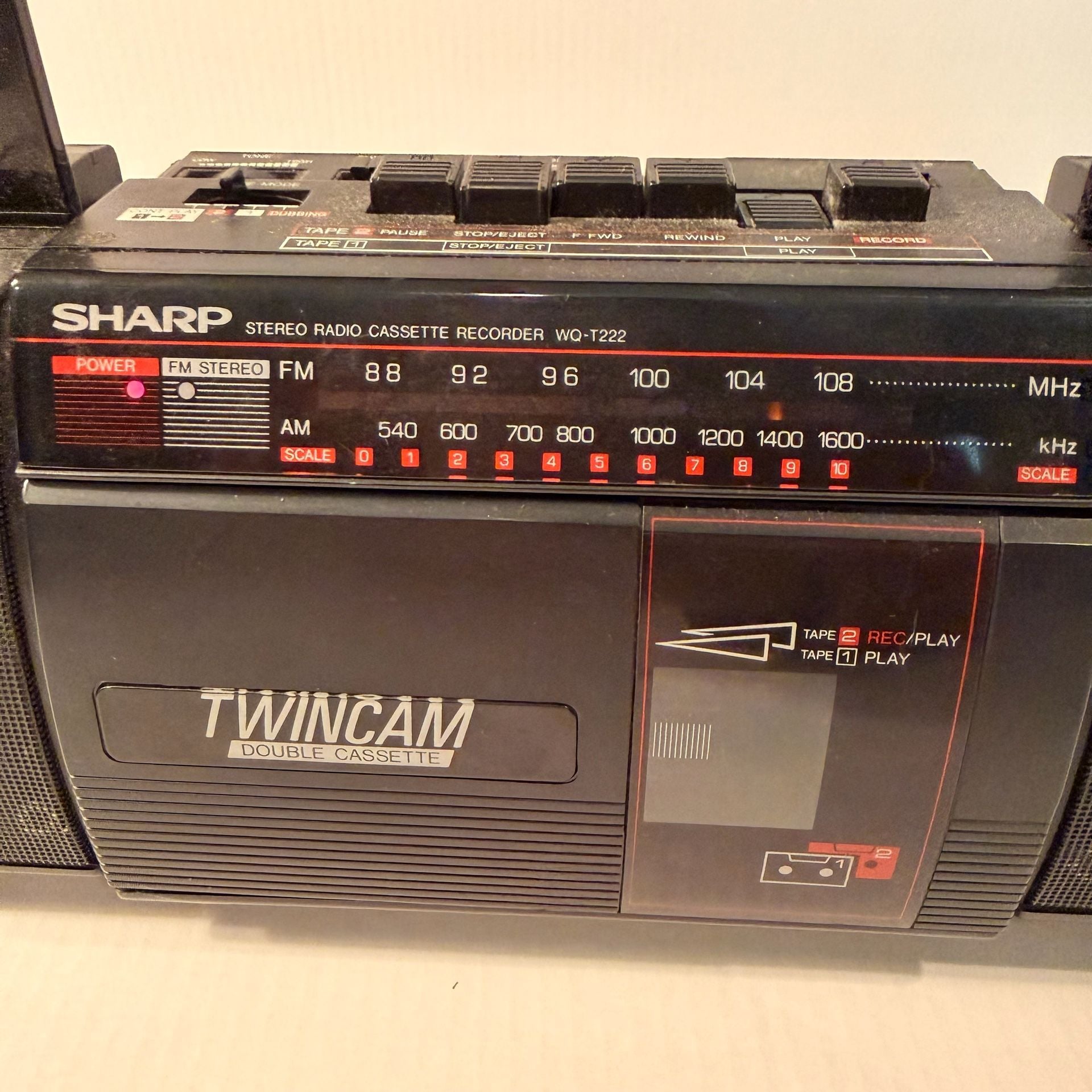 Sharp Wq-T222 Twincam Stereo Radio Cassette Recorder Tested and fully working 4