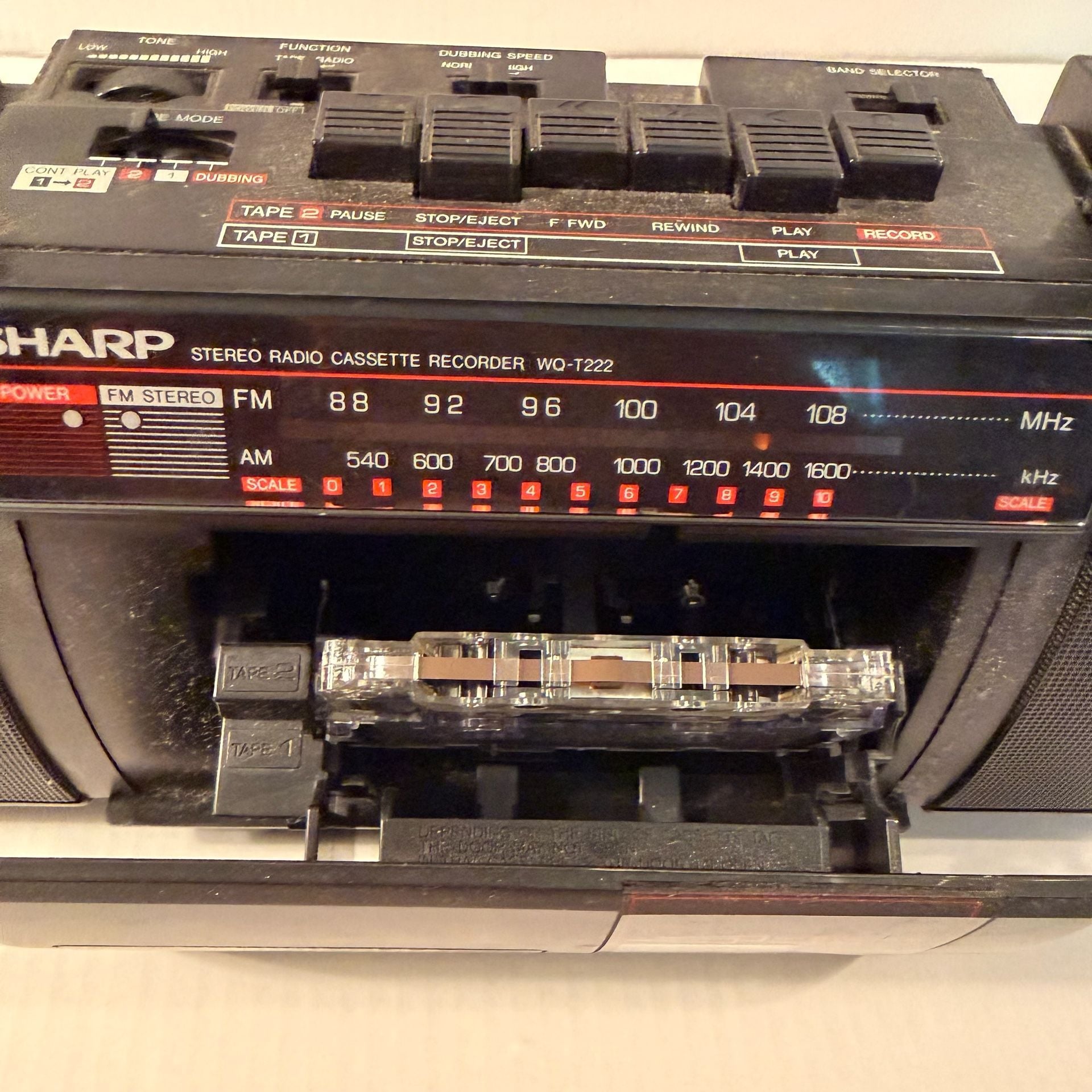 Sharp Wq-T222 Twincam Stereo Radio Cassette Recorder Tested and fully working 7