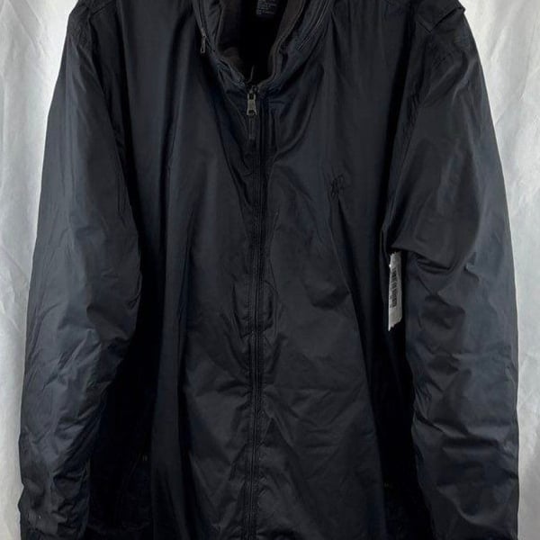 Polo By Ralph Lauren Jacket Size 2LT Black Full Zip Fleece Lined