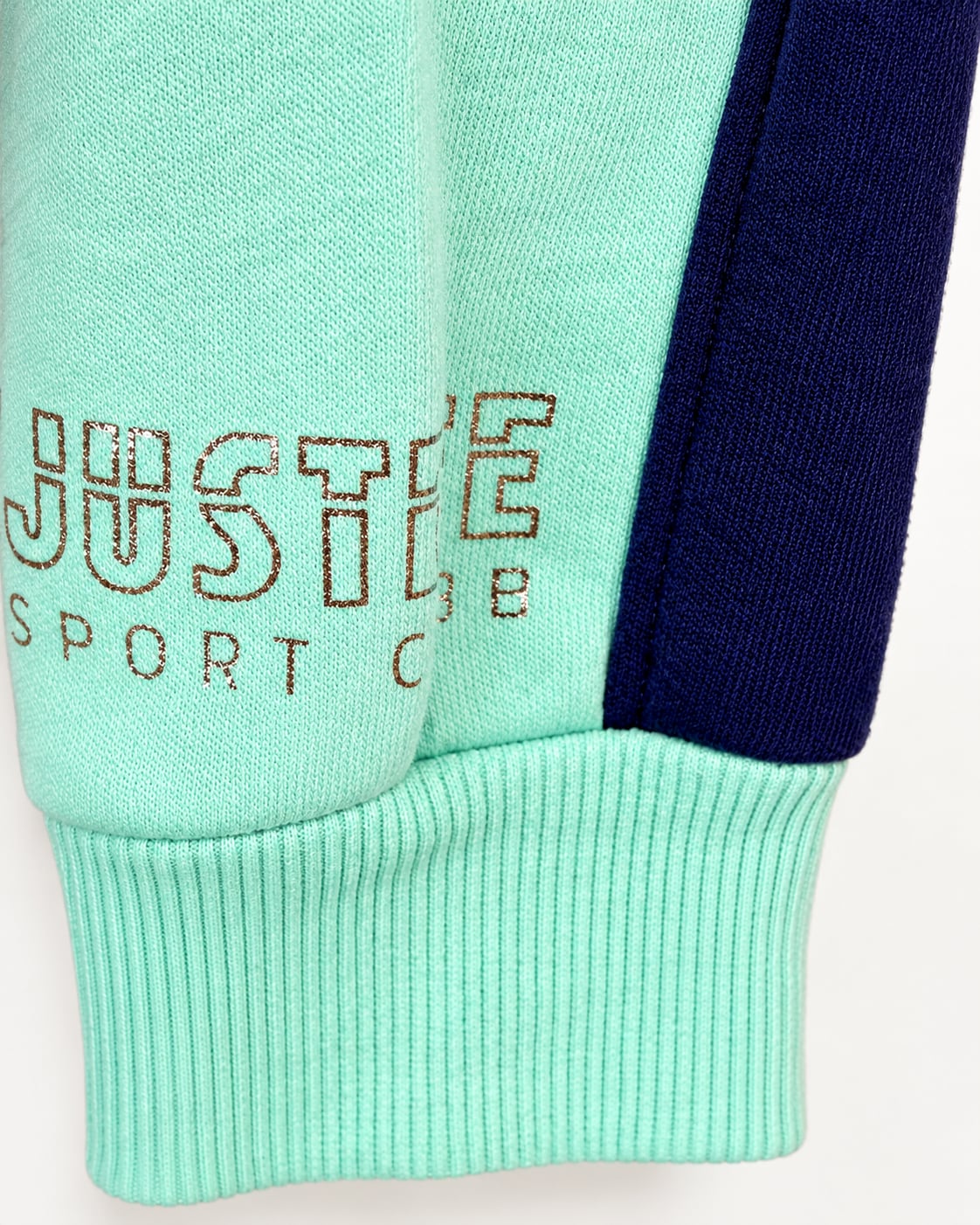 Justice Active Girls Gymnast Hoodie Size 10 Gray Mint Navy Glitter 7
