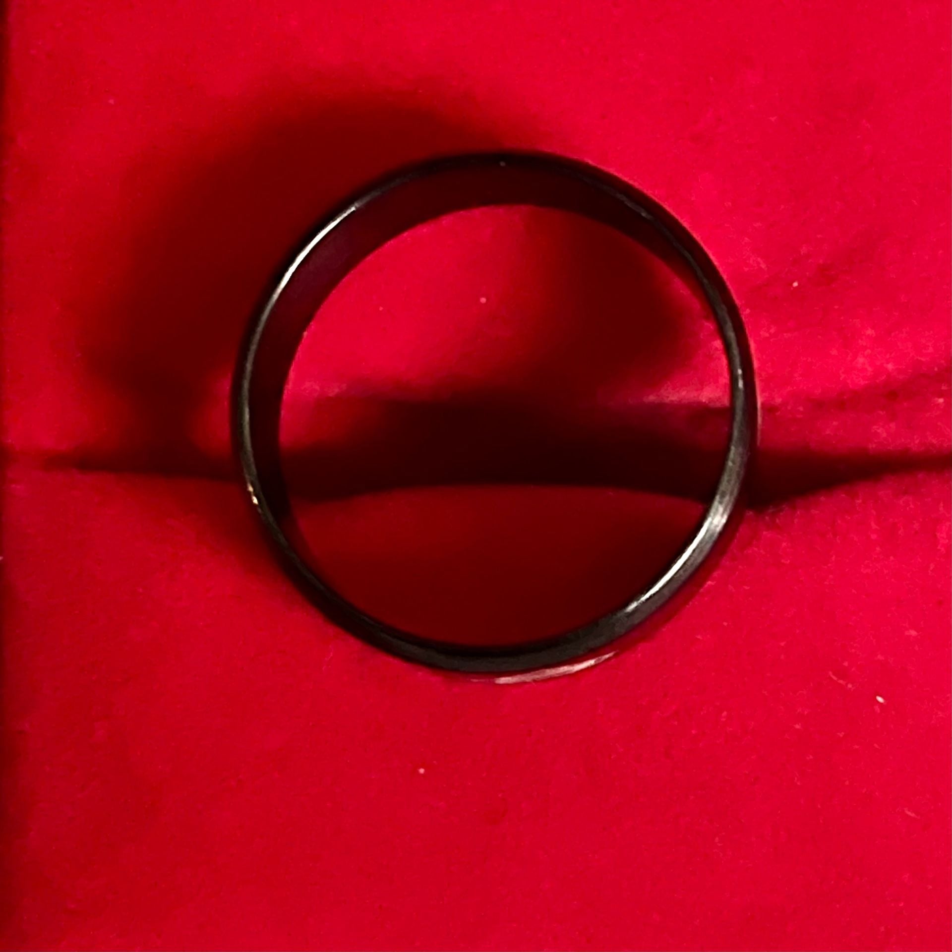 DC Comics Superman Black Stainless Steel 6mm Band Ring Unisex Size 9 3