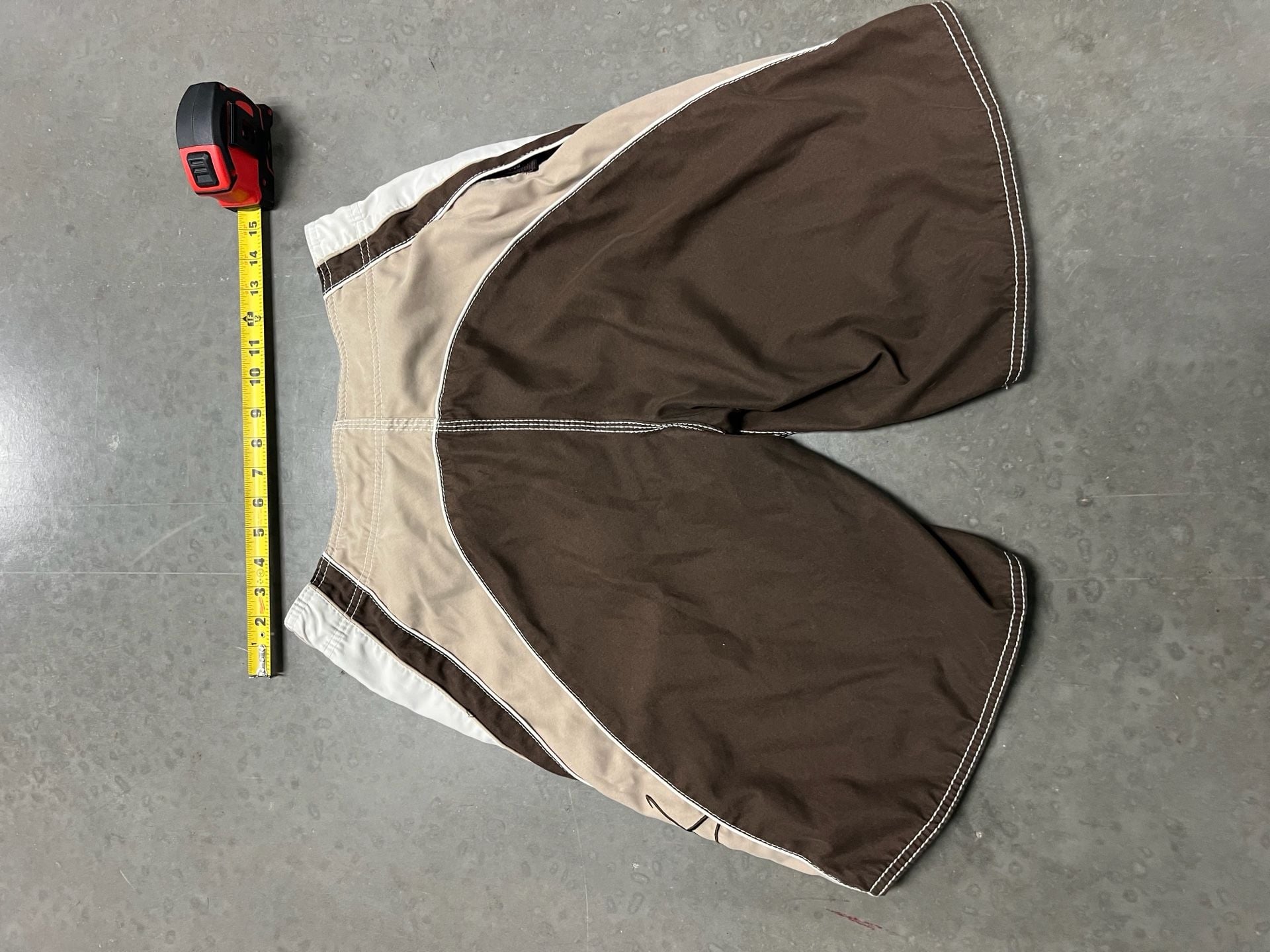 Billabong Board Shorts Brown Colorblock Surf Trunks 6