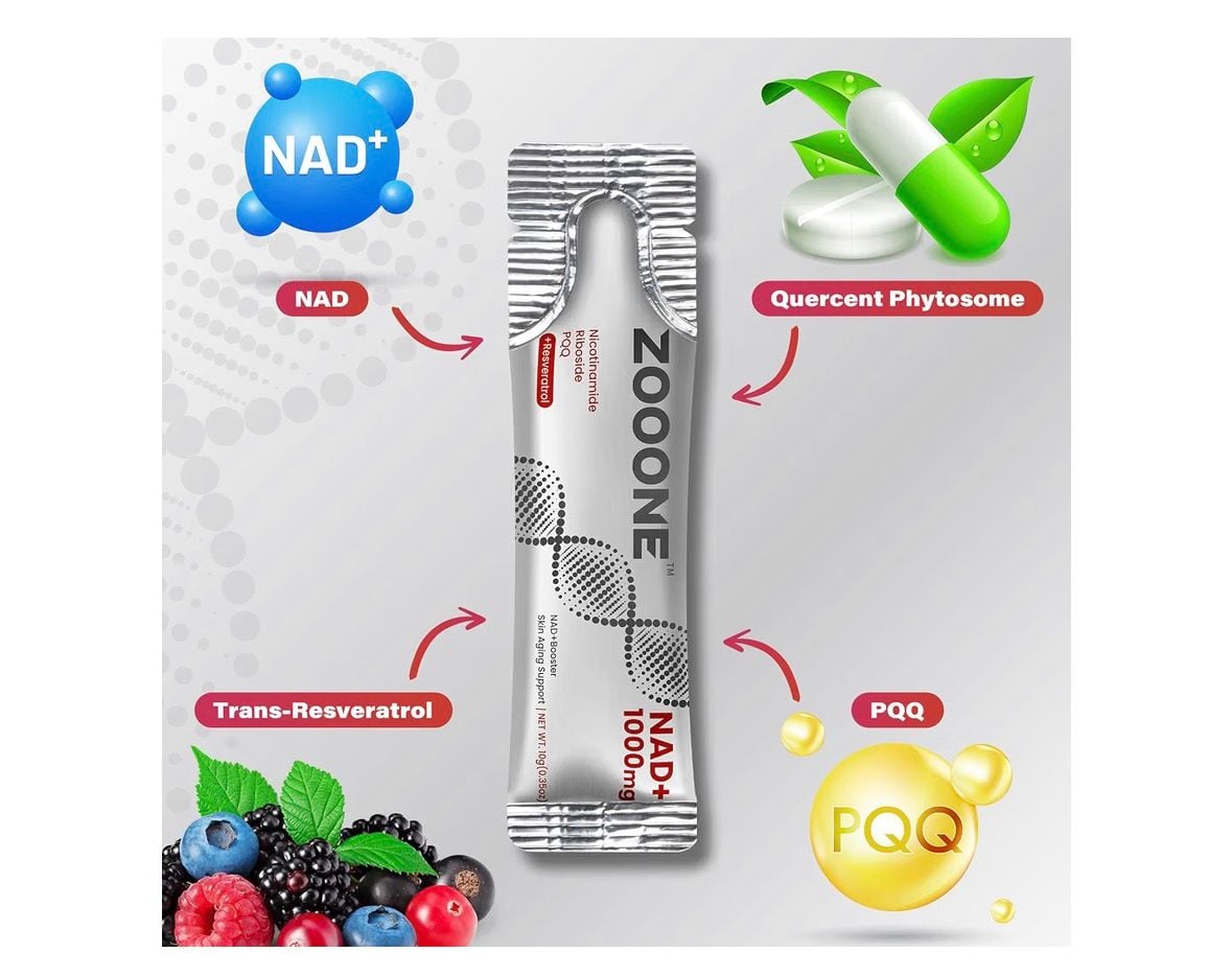 Zooone NAD+ 1000mg Drink Mix 30 Pack 2