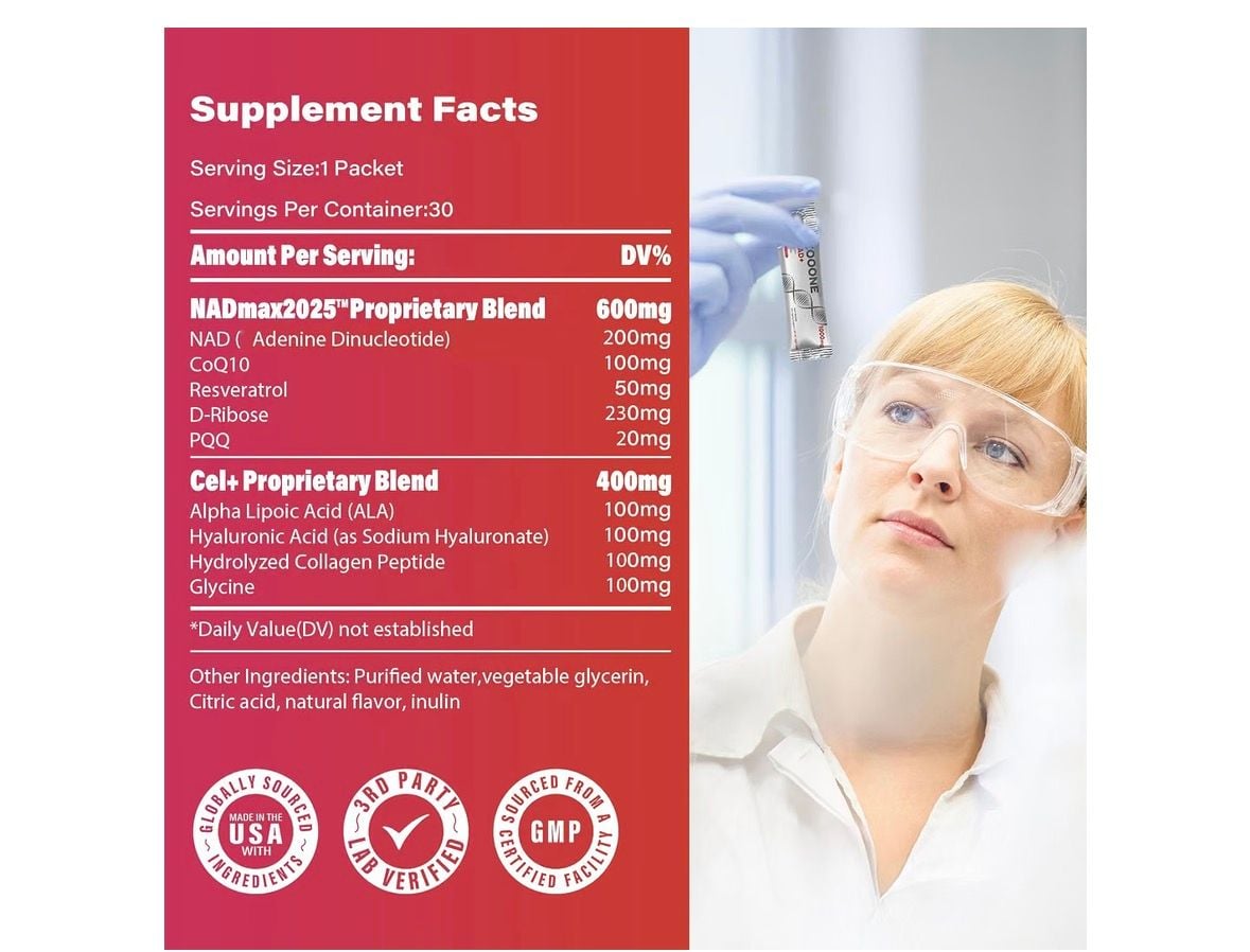 Zooone NAD+ 1000mg Drink Mix 30 Pack 6