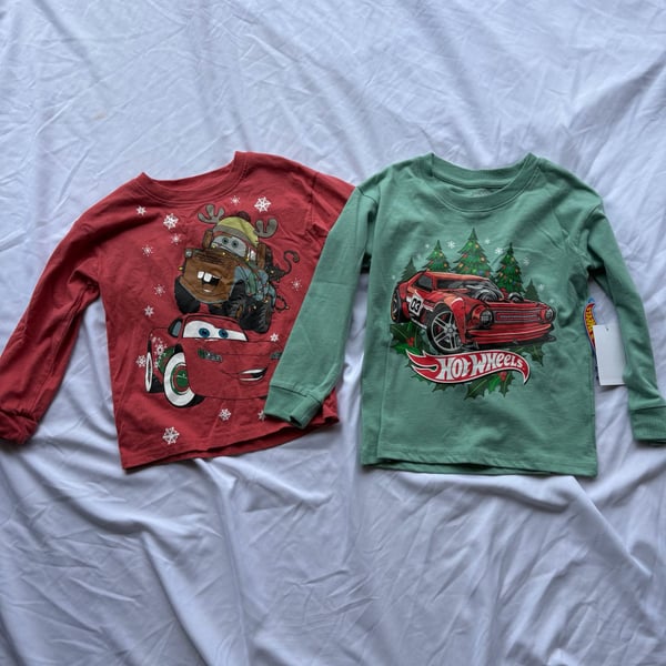 Holiday Long Sleeve Graphic Tee Size 3T 