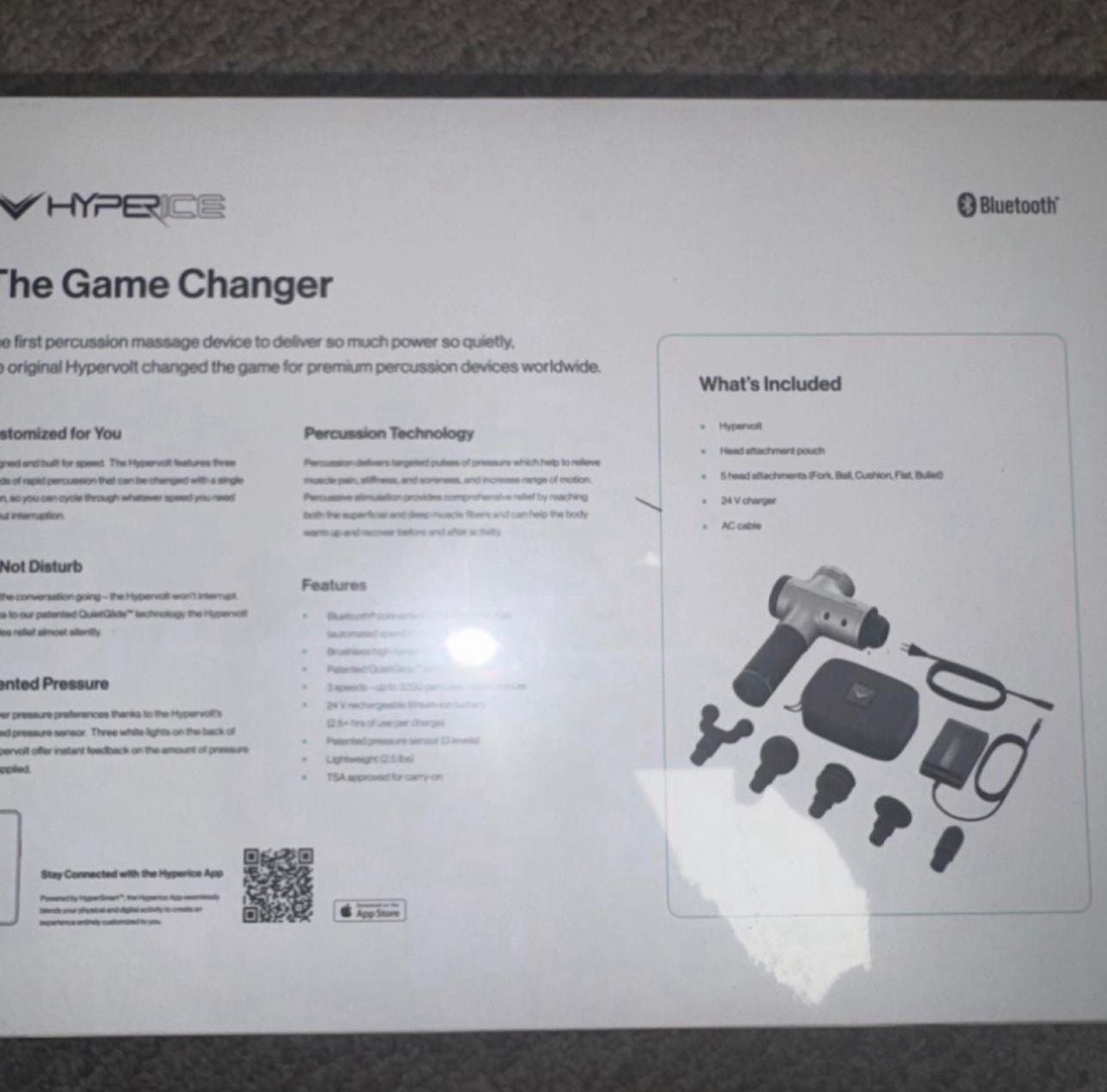 Hyperice Hypervolt Bluetooth Handheld Percussion Massage Device 2