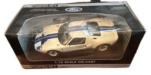 Ford GT Concept 1:18 Scale Die-Cast White Blue Stripes 1