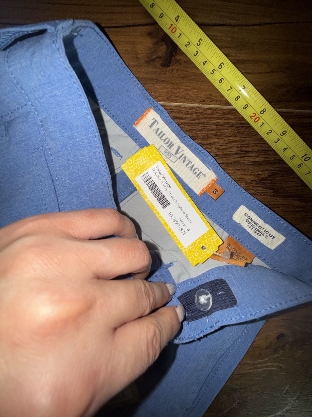 Tailor Vintage Ralphie 4-Way Stretch Hybrid Short Size 8 Dutch Blue 8 years  7