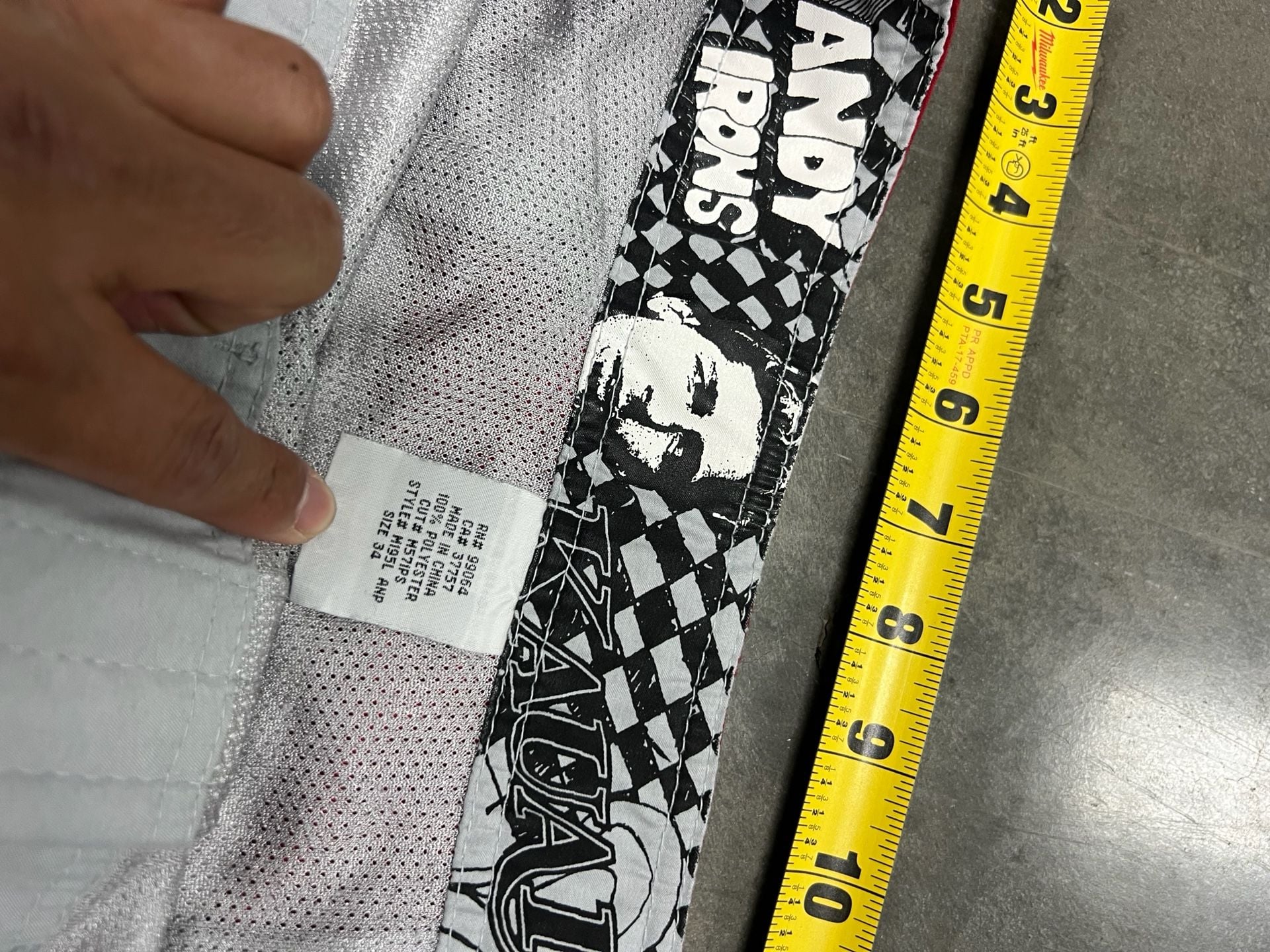 Billabong Andy Irons Boardshorts Size 34 White Red Black 5