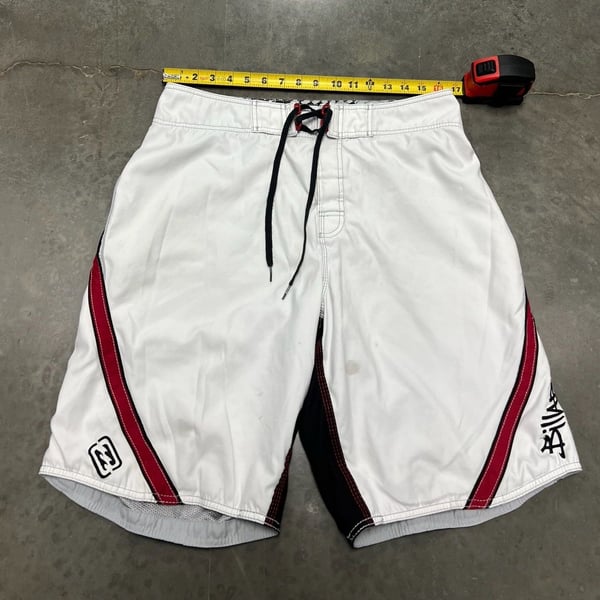 Billabong Andy Irons Boardshorts Size 34 White Red Black